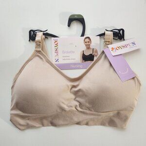 Joyspun Seamless Nursing Bra Bralette XL Beige With Adjustable Straps NWT